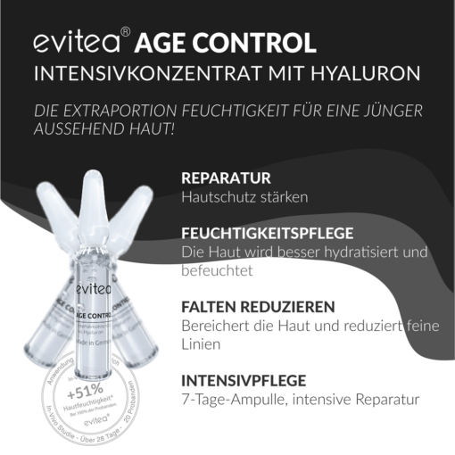 AGE CONTROL Intensivkonzentrat mit Hyaluron Ampullen silver – Bild 4