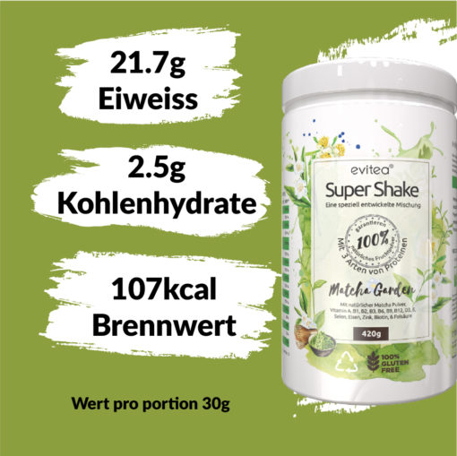 evitea Super Shake Matcha Garden 420g – Bild 6